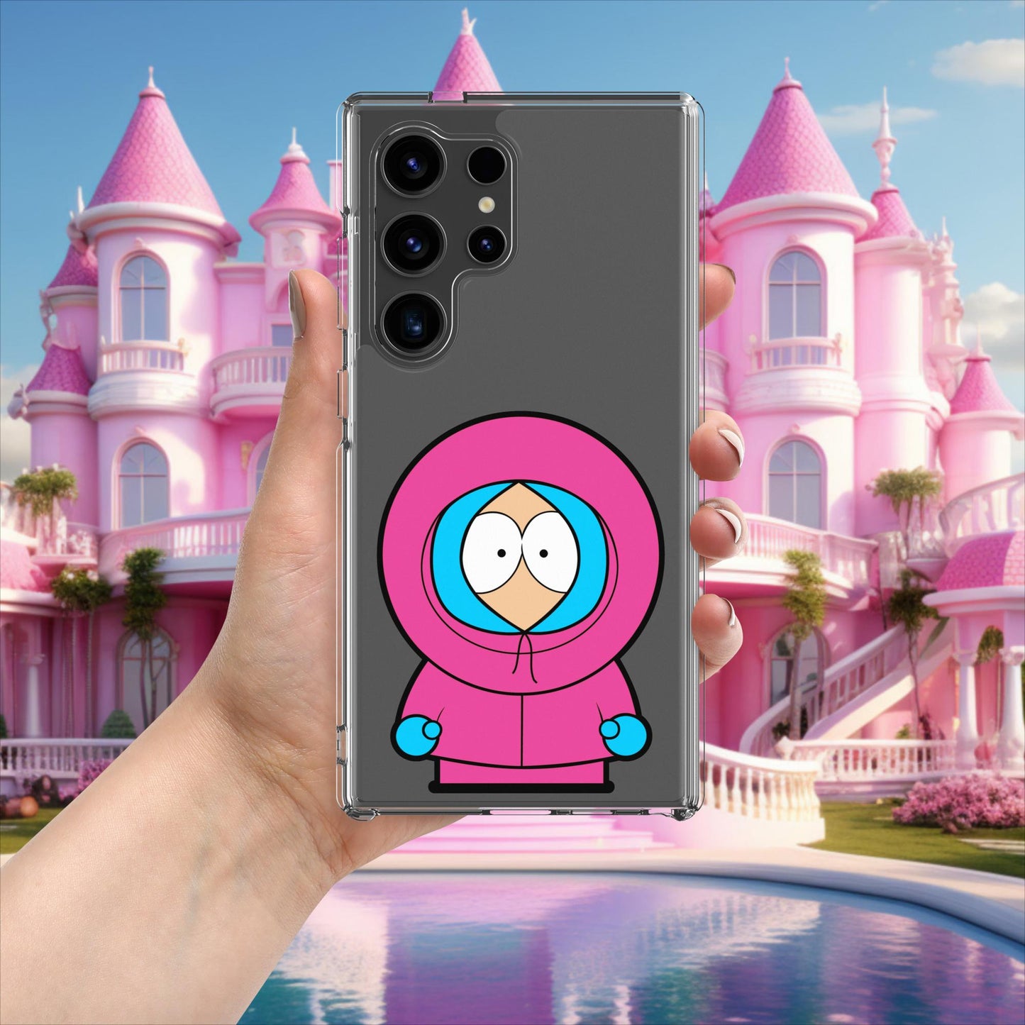 Kenny McCormick Ken Ryan Gosling Barbie South Park Kenny Clear Case for Samsung Samsung Galaxy S24 Ultra Mobile Phone Cases Barbie Ken Kenny Movies South Park TV Shows Next Cult Brand