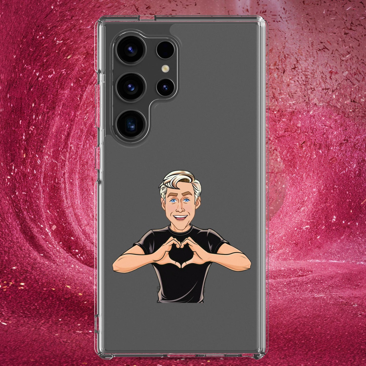 I Love Ryan Gosling Ken Barbie Movie I am Kenough Clear Case for Samsung Samsung Galaxy S24 Ultra Mobile Phone Cases Barbie Celebrities Ken Movies Ryan Gosling Next Cult Brand