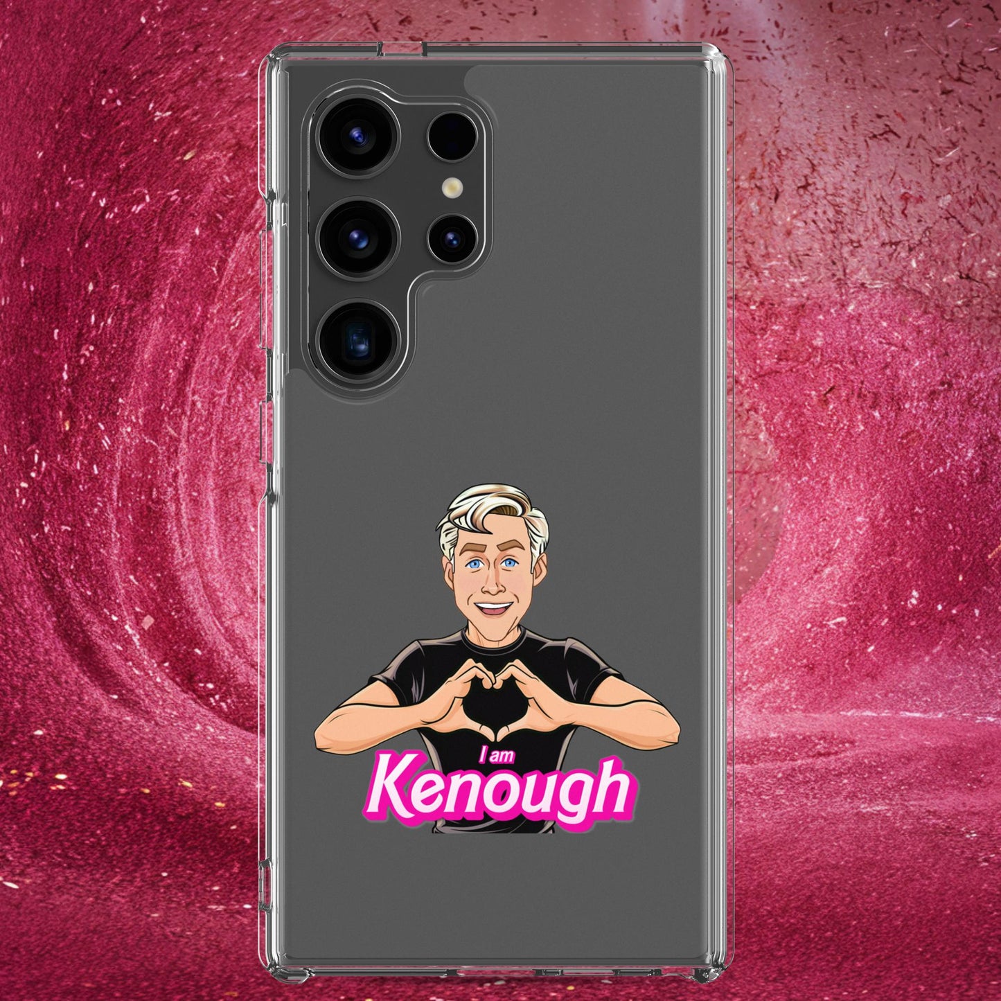 I am Kenough Ryan Gosling Ken Barbie Movie Clear Case for Samsung Samsung Galaxy S24 Ultra Mobile Phone Cases Barbie Celebrities Ken Movies Ryan Gosling Next Cult Brand