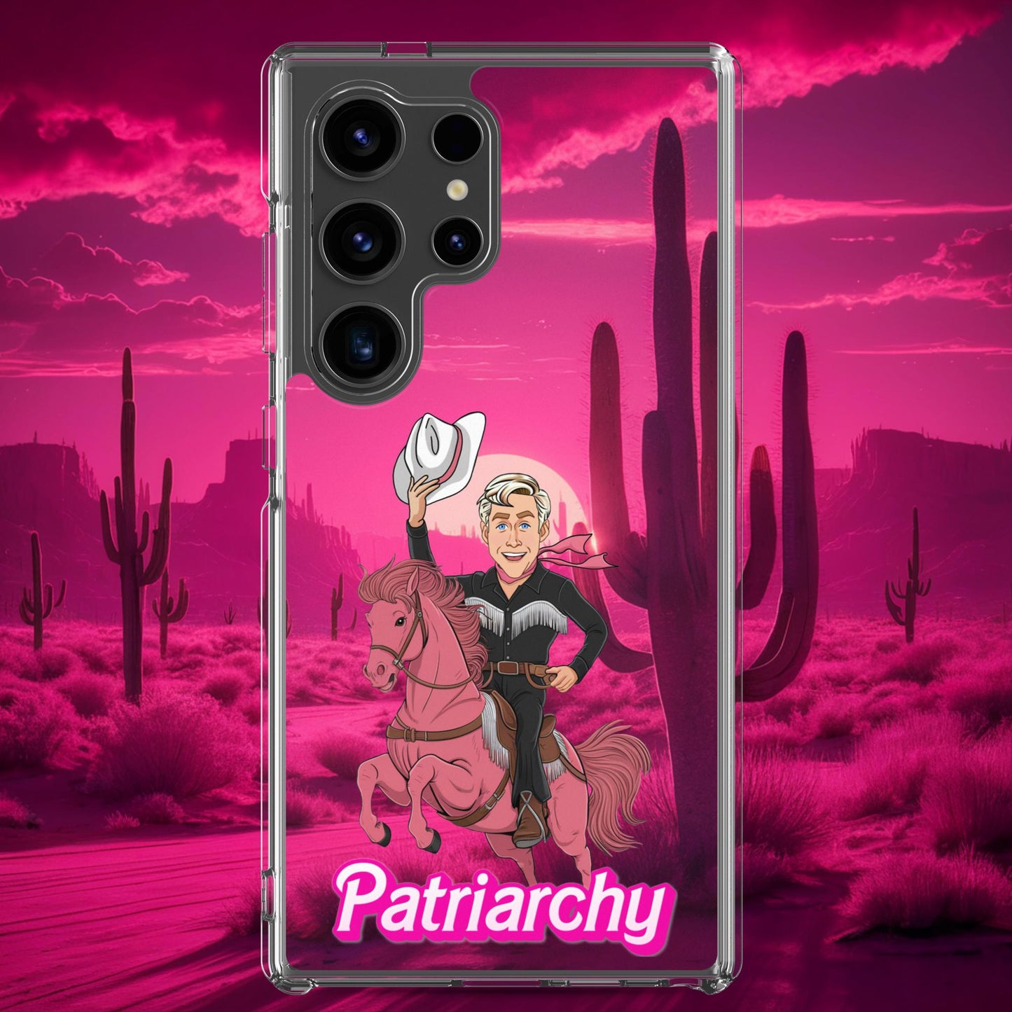Ken Barbie Movie When I found out the patriarchy wasn't just about horses, I lost interest Clear Case for Samsung Samsung Galaxy S24 Ultra Mobile Phone Cases Barbie Celebrities Ken Movies Ryan Gosling Next Cult Brand
