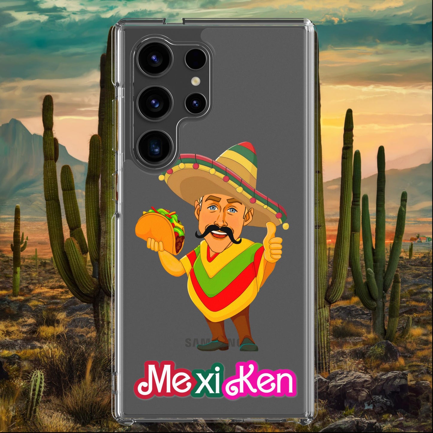 MexiKen Ken Barbie Movie Ryan Gosling Mexican Clear Case for Samsung Samsung Galaxy S24 Ultra Mobile Phone Cases Barbie Celebrities Ken Mexico Movies Ryan Gosling Next Cult Brand