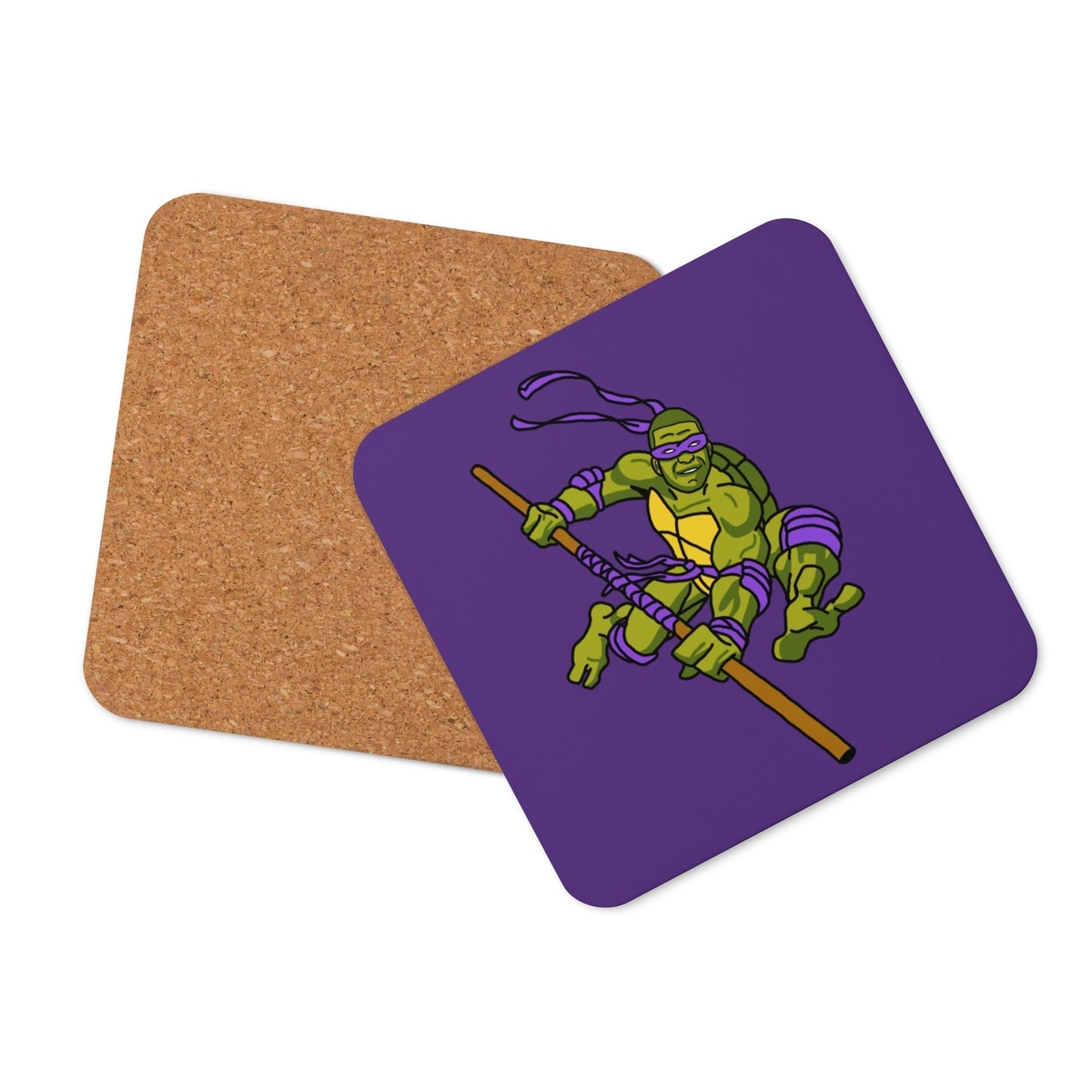 Kylian Mbappe Purple Ninja Turtle Donatello Cork-back coaster Default Title Coasters Football Kylian Mbappe Ninja Turtles PSG Real Madrid Next Cult Brand