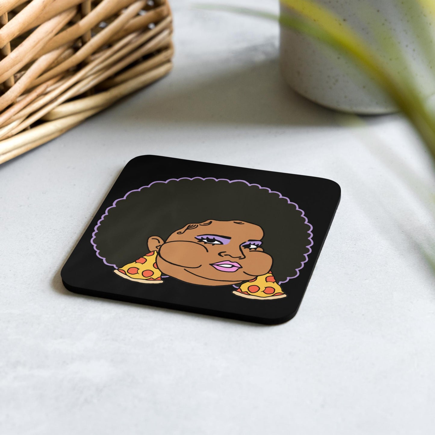 Pizzo Lizzo Pizza Lizzo Merch Lizzo Gift Song Lyrics Lizzo Cork-back coaster Default Title Coasters Lizzo Music Next Cult Brand