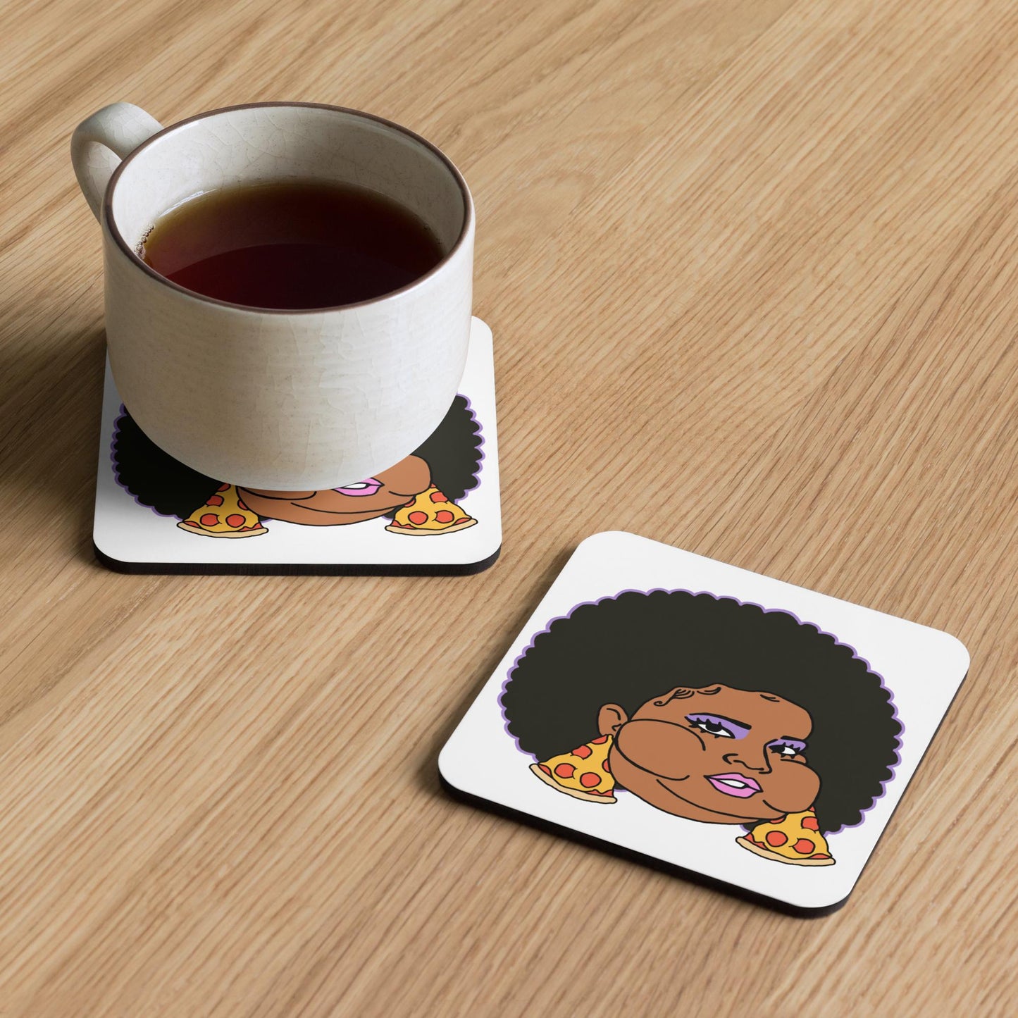 Pizzo Lizzo Pizza Lizzo Merch Lizzo Gift Song Lyrics Lizzo Cork-back coaster Default Title Coasters Lizzo Music Next Cult Brand