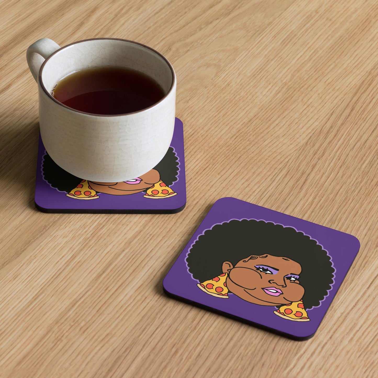 Pizzo Lizzo Pizza Lizzo Merch Lizzo Gift Song Lyrics Lizzo Cork-back coaster Default Title Coasters Lizzo Music Next Cult Brand