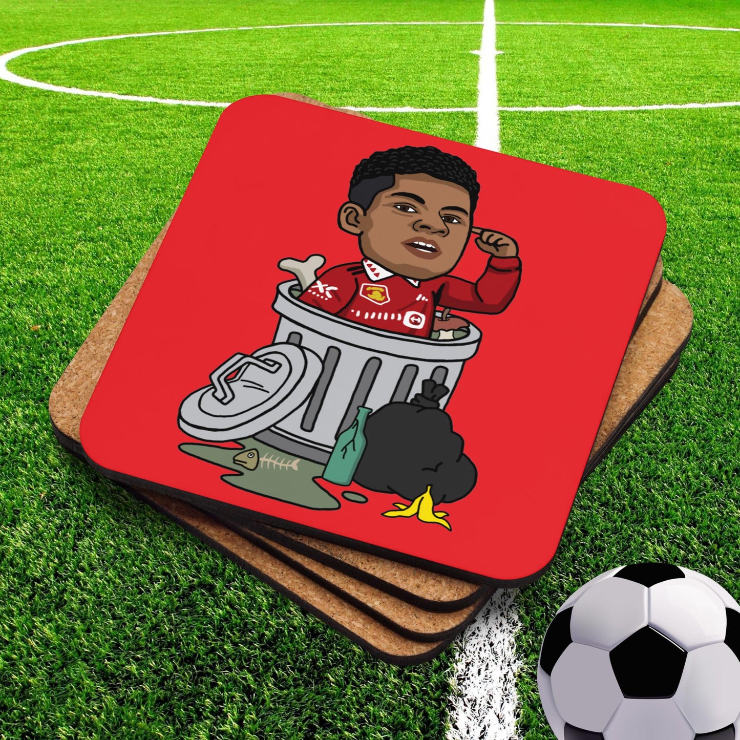 Trashford Marcus Rashford Manchester United Gift Man United Gift Marcus Rashford Cork-back coaster Default Title Coasters Football Manchester United Marcus Rashford Next Cult Brand