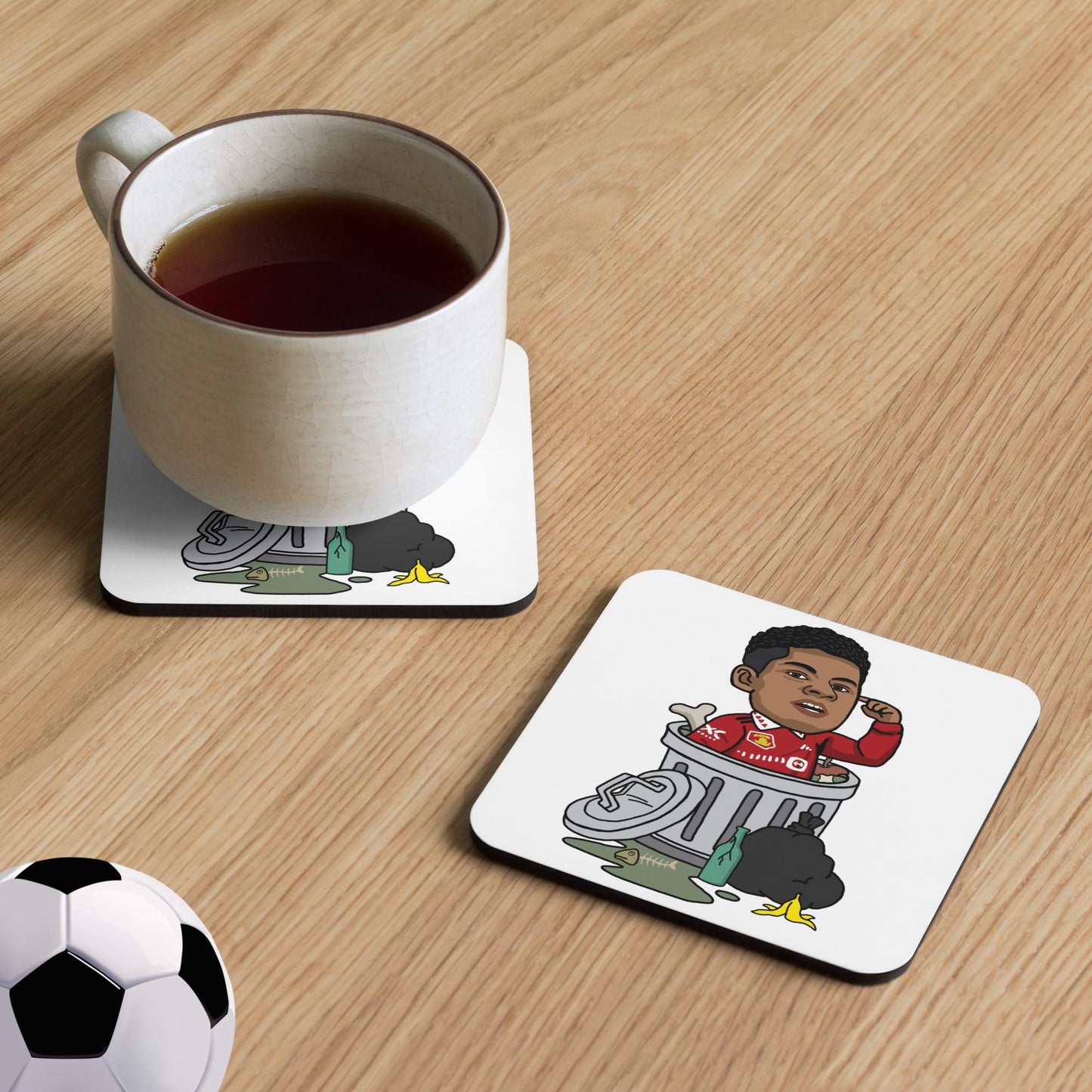 Trashford Marcus Rashford Manchester United Gift Man United Gift Marcus Rashford Cork-back coaster Default Title Coasters Football Manchester United Marcus Rashford Next Cult Brand