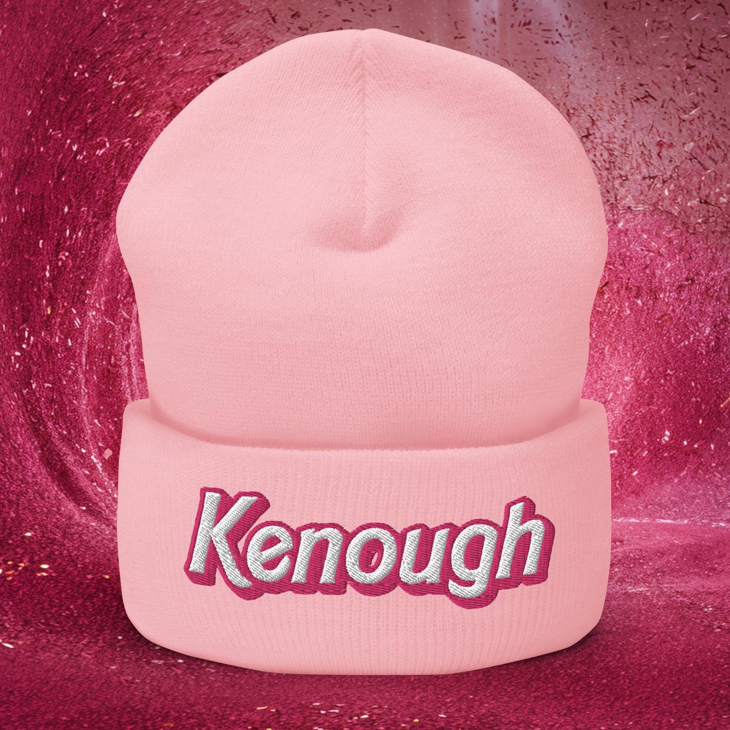 Kenough Ken Barbie Movie Cuffed Beanie Baby Pink Hats Barbie Ken Movies Next Cult Brand