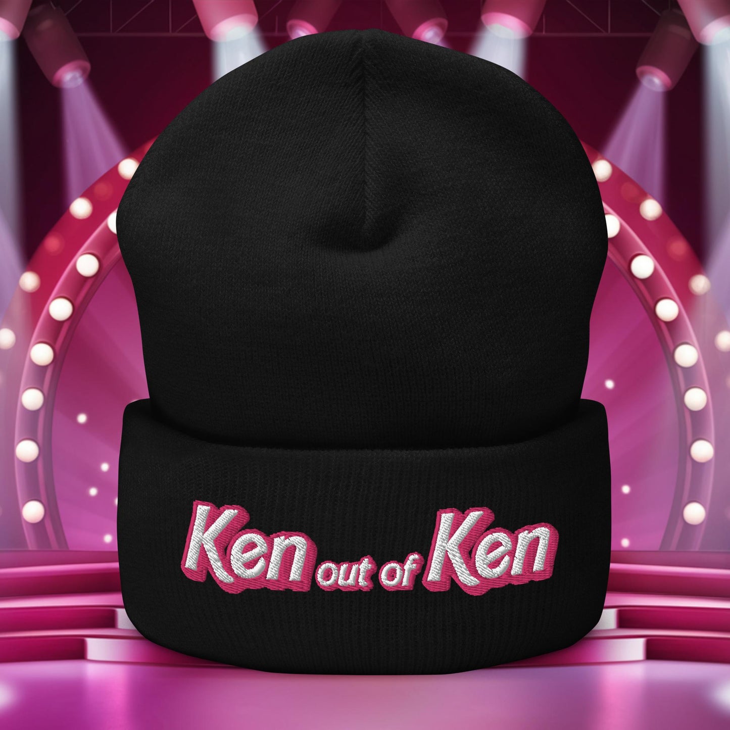 Ken out of Ken Barbie Movie Cuffed Beanie Black Hats Barbie Ken Movies Next Cult Brand