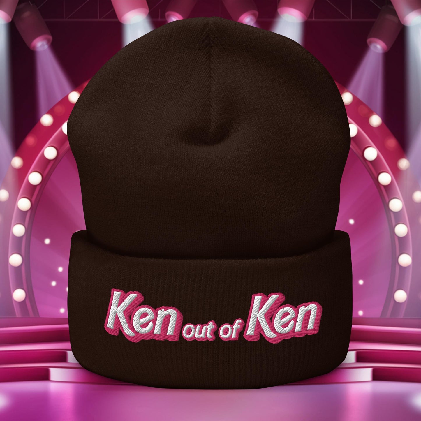 Ken out of Ken Barbie Movie Cuffed Beanie Brown Hats Barbie Ken Movies Next Cult Brand