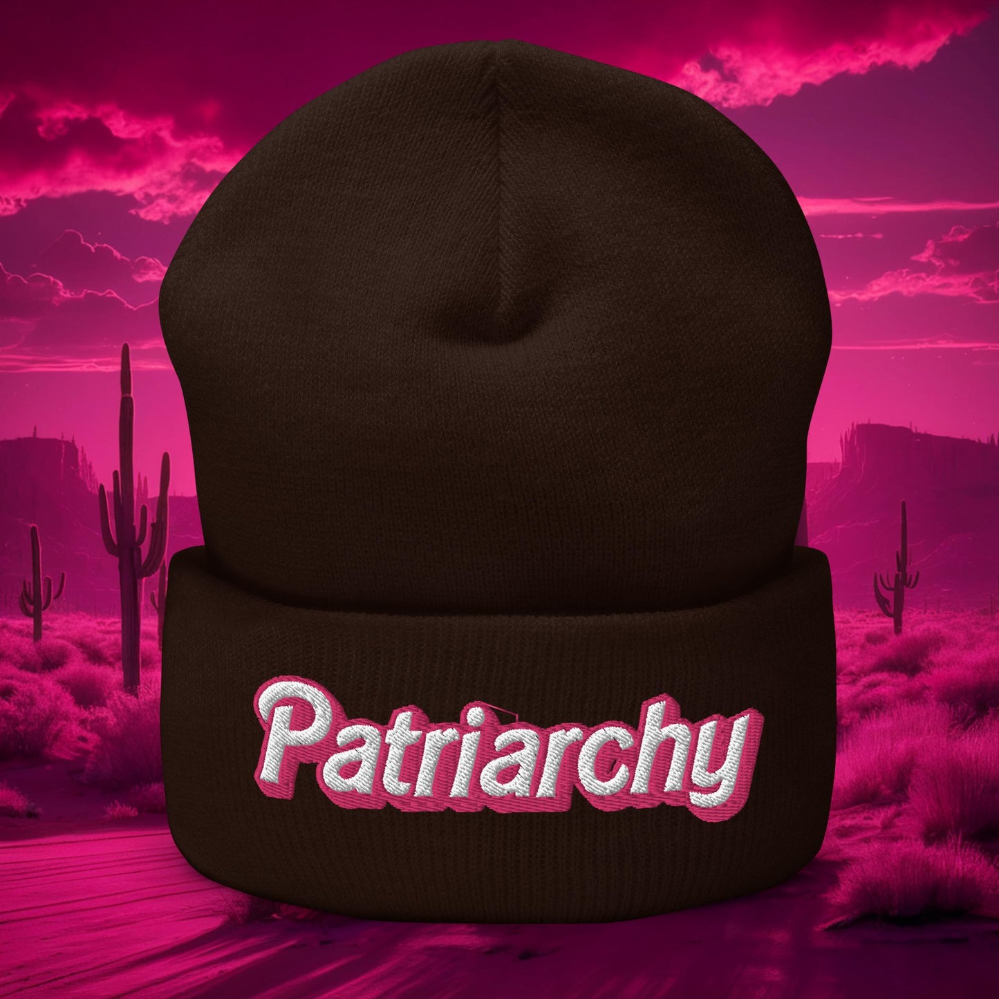 Patriarchy about horses Ken Barbie Movie Cuffed Beanie Brown Hats Barbie Ken Movies Next Cult Brand