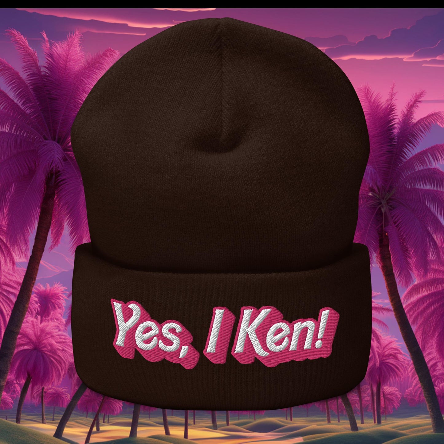 Yes I Ken Barbie Movie Cuffed Beanie Brown Hats Barbie Ken Movies Next Cult Brand