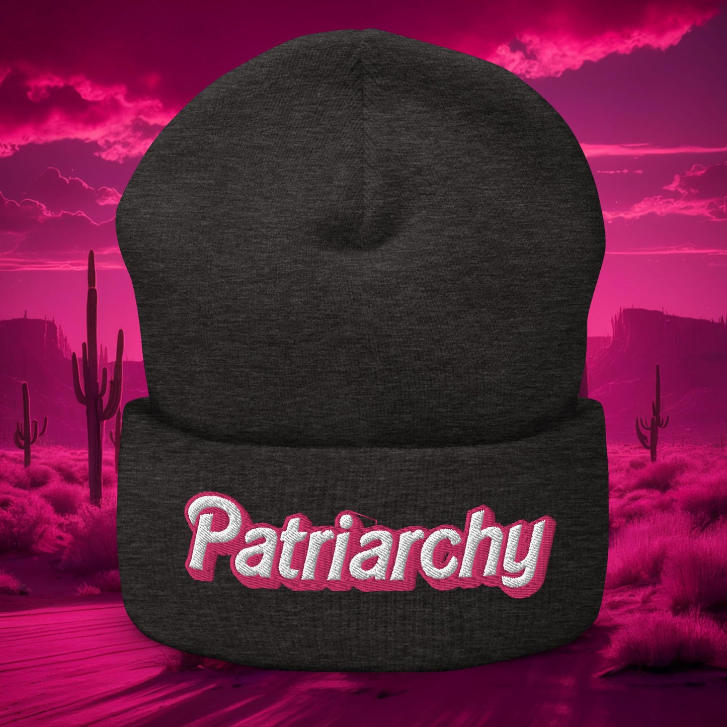 Patriarchy about horses Ken Barbie Movie Cuffed Beanie Dark Grey Hats Barbie Ken Movies Next Cult Brand
