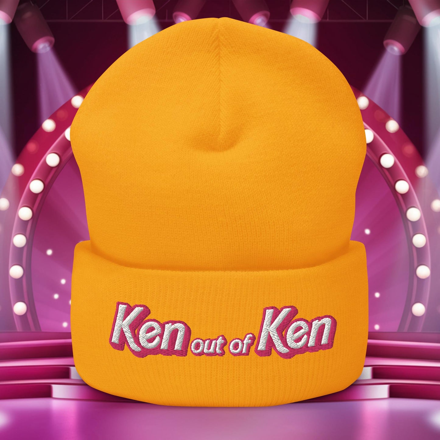 Ken out of Ken Barbie Movie Cuffed Beanie Gold Hats Barbie Ken Movies Next Cult Brand