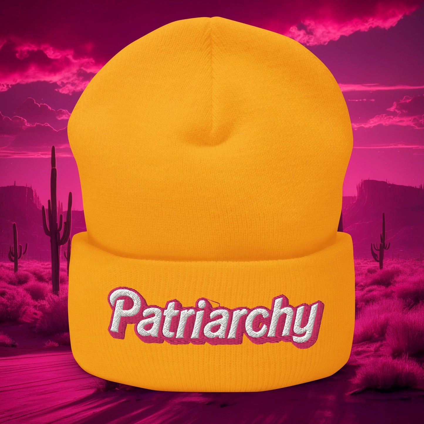Patriarchy about horses Ken Barbie Movie Cuffed Beanie Gold Hats Barbie Ken Movies Next Cult Brand