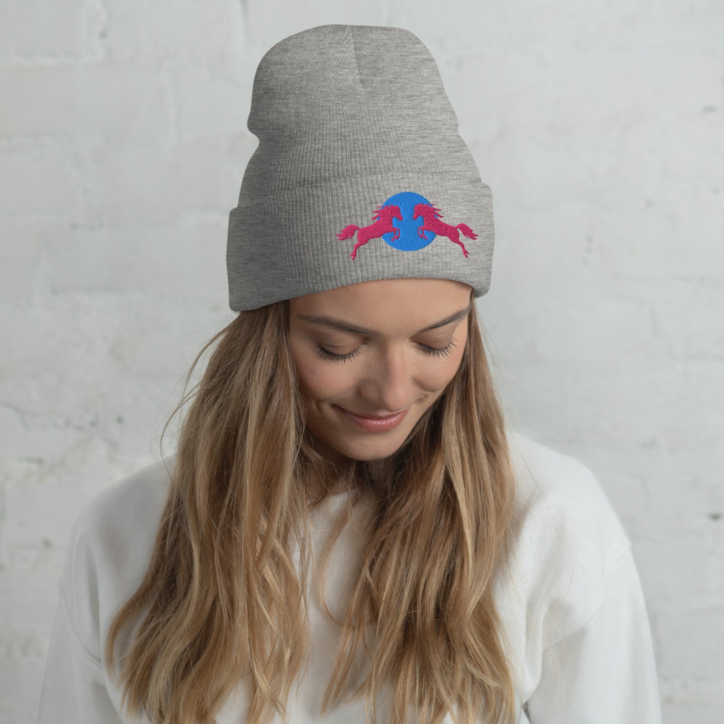 Kenergy Red Bull Ken Barbie Ryan Gosling Kenergy Cuffed Beanie Heather Grey Hats Barbie Ken Kenergy Movies Next Cult Brand