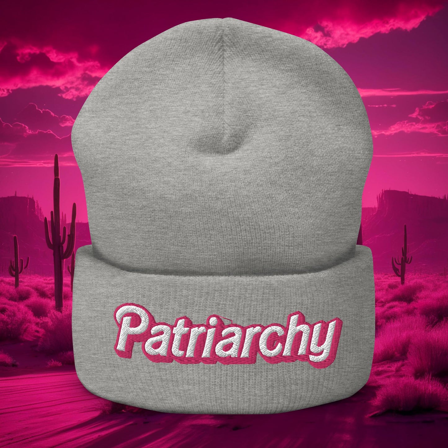 Patriarchy about horses Ken Barbie Movie Cuffed Beanie Heather Grey Hats Barbie Ken Movies Next Cult Brand