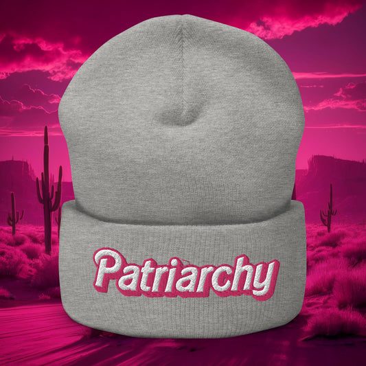 Patriarchy about horses Ken Barbie Movie Cuffed Beanie Heather Grey Hats Barbie Ken Movies Next Cult Brand