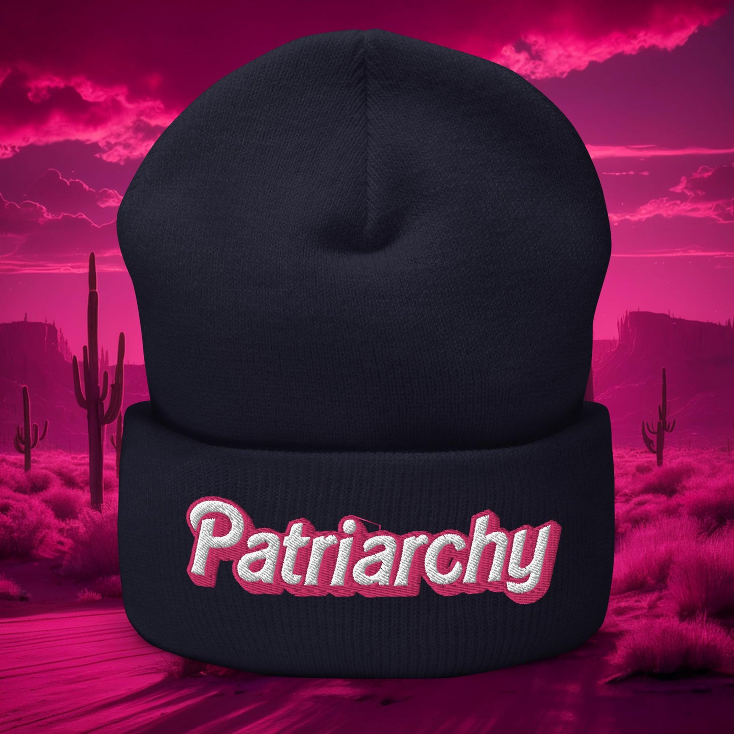 Patriarchy about horses Ken Barbie Movie Cuffed Beanie Navy Hats Barbie Ken Movies Next Cult Brand