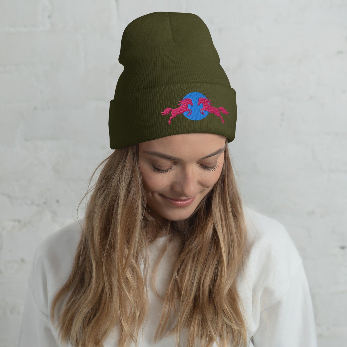Kenergy Red Bull Ken Barbie Ryan Gosling Kenergy Cuffed Beanie Olive Hats Barbie Ken Kenergy Movies Next Cult Brand