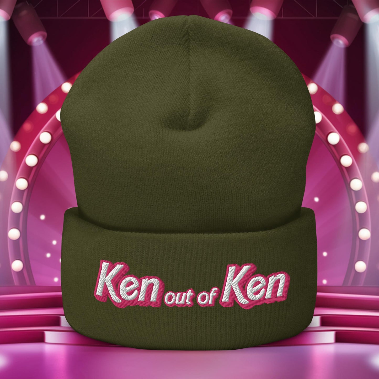 Ken out of Ken Barbie Movie Cuffed Beanie Olive Hats Barbie Ken Movies Next Cult Brand