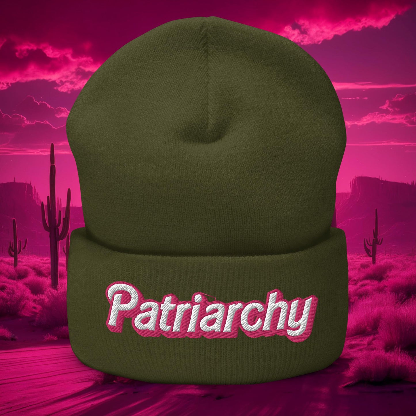 Patriarchy about horses Ken Barbie Movie Cuffed Beanie Olive Hats Barbie Ken Movies Next Cult Brand