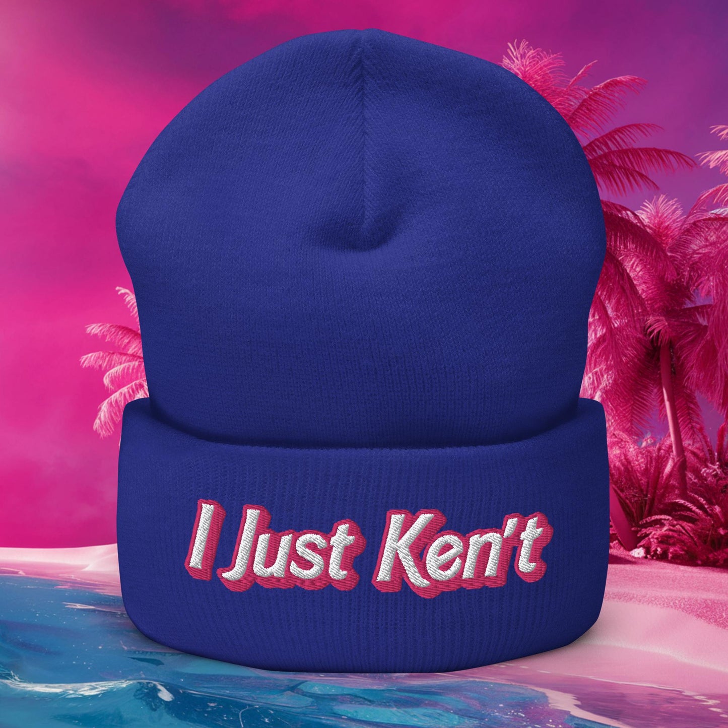 I Just Ken't Ken Barbie Movie Cuffed Beanie Royal Hats Barbie Ken Movies Next Cult Brand
