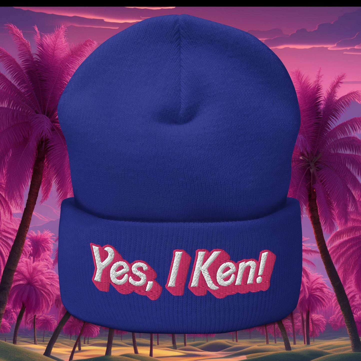 Yes I Ken Barbie Movie Cuffed Beanie Royal Hats Barbie Ken Movies Next Cult Brand