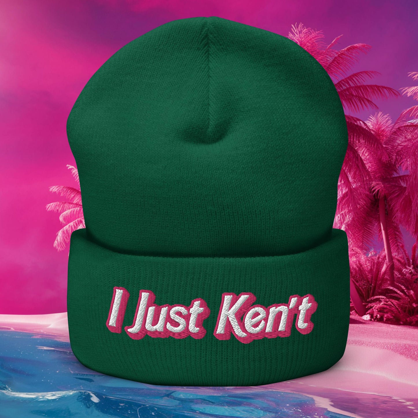 I Just Ken't Ken Barbie Movie Cuffed Beanie Spruce Hats Barbie Ken Movies Next Cult Brand