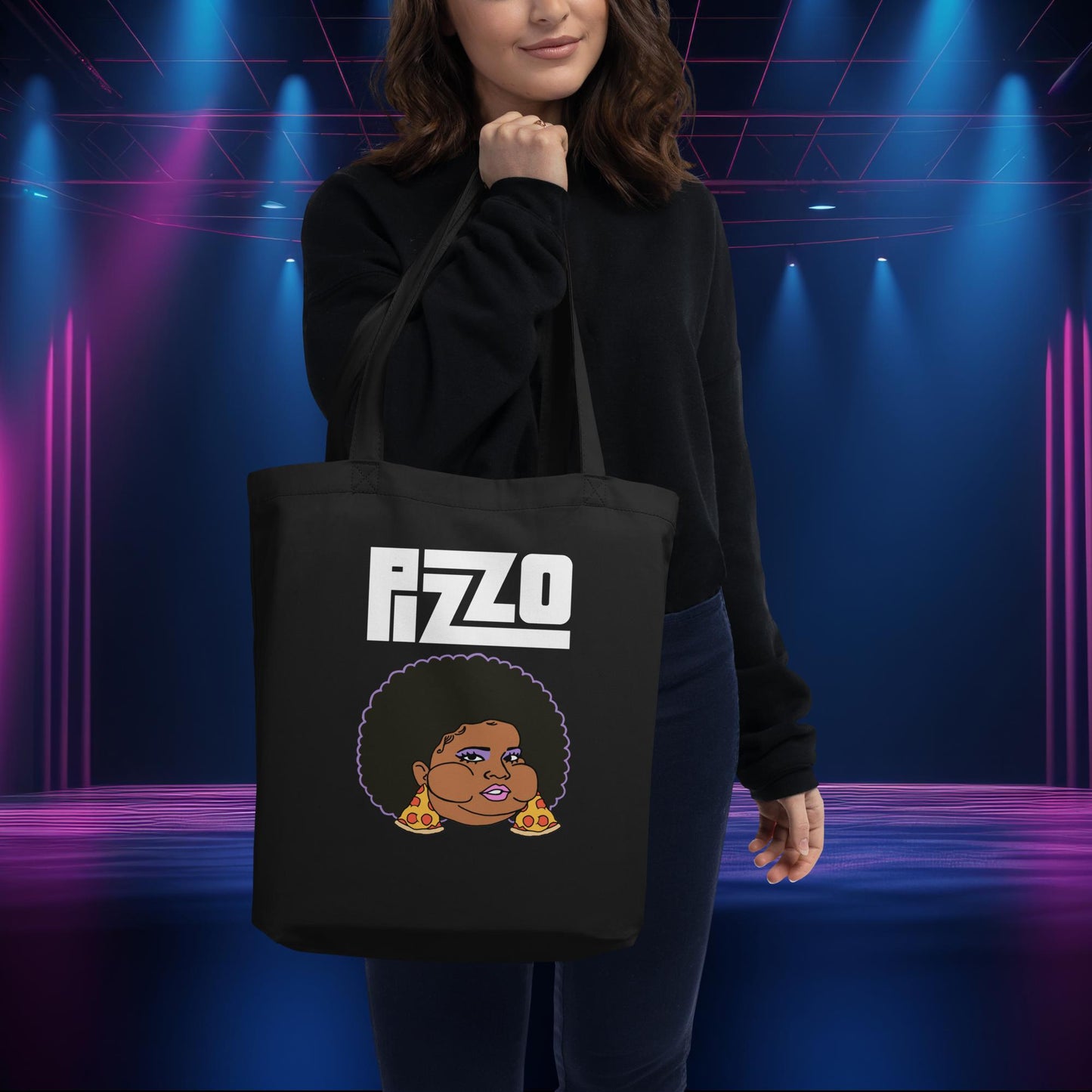 Pizzo Lizzo Pizza Lizzo Merch Lizzo Gift Song Lyrics Lizzo Eco Tote Bag Black Bags Lizzo Music Next Cult Brand