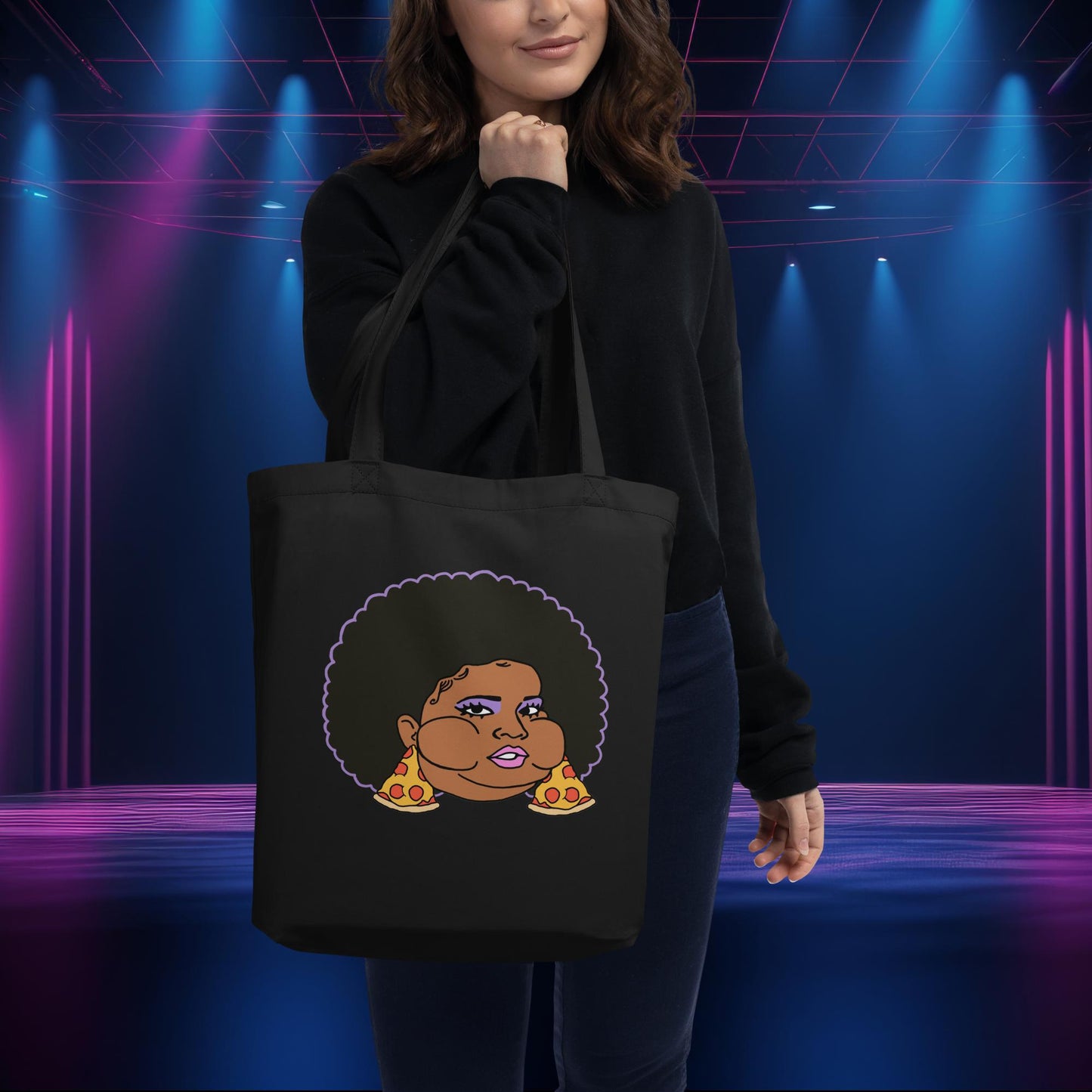 Pizzo Lizzo Pizza Lizzo Merch Lizzo Gift Song Lyrics Lizzo Eco Tote Bag Black Bags Lizzo Music Next Cult Brand
