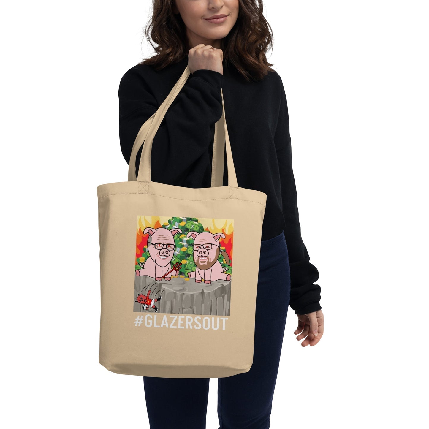 Glazers Out Manchester United Eco Tote Bag, Carryall Bag, Holdall Bag, #GlazersOut Next Cult Brand Football, GlazersOut, Manchester United
