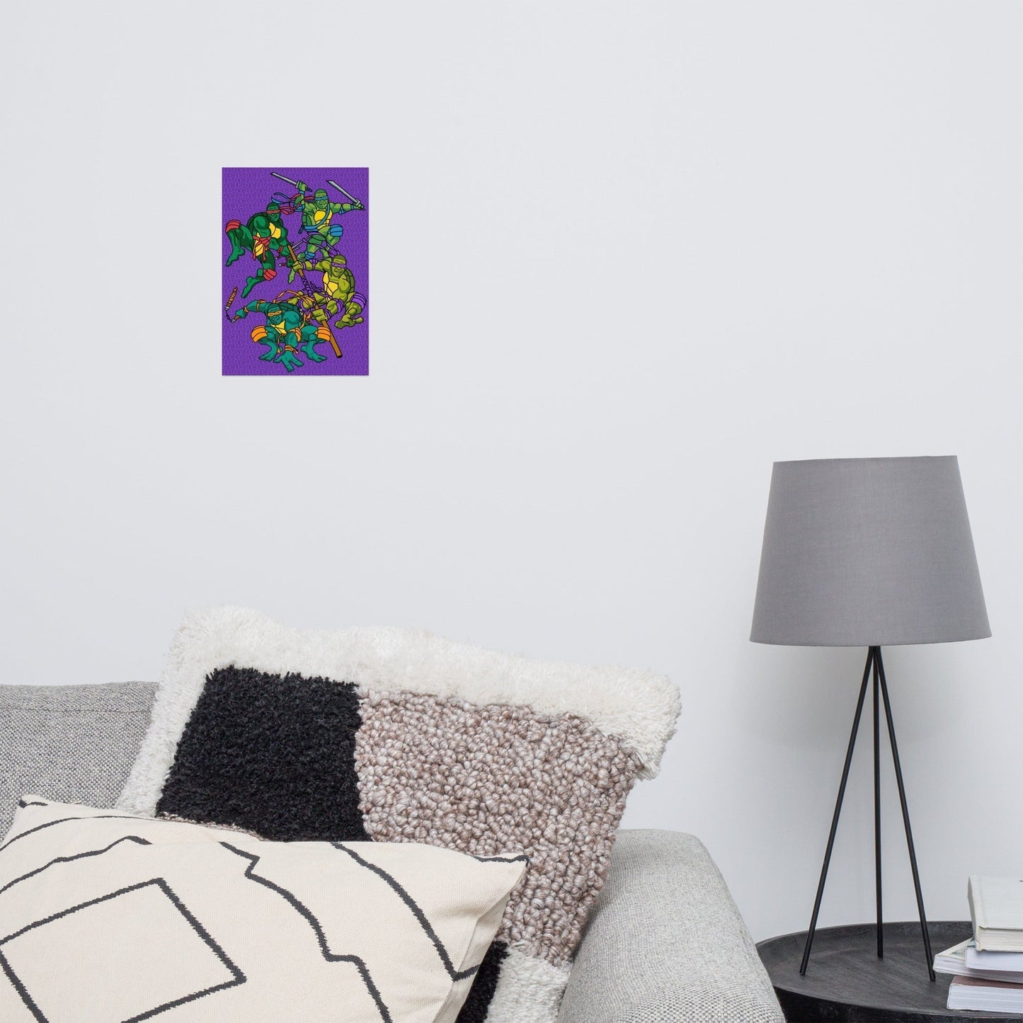 Kylian Mbappe Ninja Turtles funny football/ soccer meme Poster purple 21×30 cm Posters Football Kylian Mbappe Ninja Turtles PSG Real Madrid Next Cult Brand