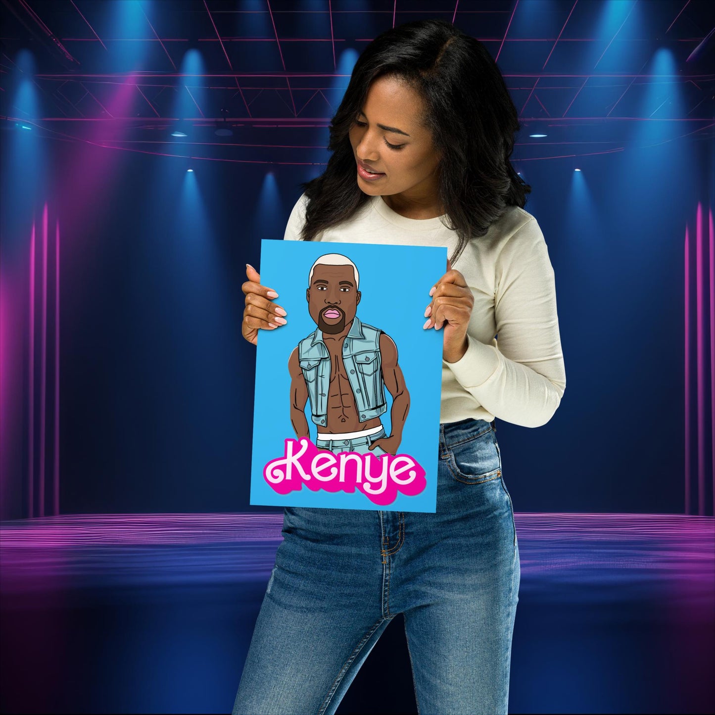 Kenye Barbie Ken Ryan Gosling Kanye West Poster 21×30 cm Posters Barbie Kanye West Ken Movies Music Next Cult Brand