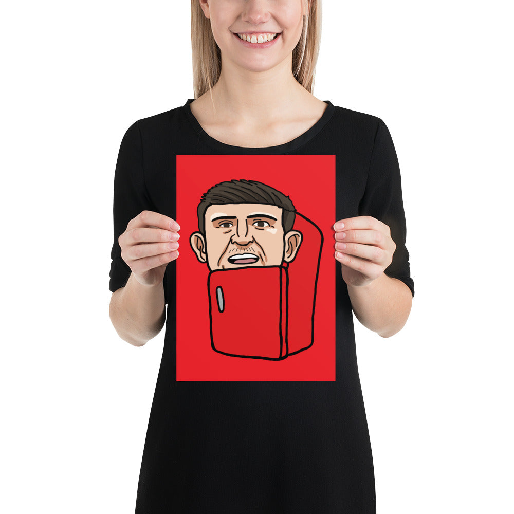 Harry ''The Fridge'' Maguire Poster 21×30 cm Posters Football Harry Maguire Manchester United The Fridge Next Cult Brand