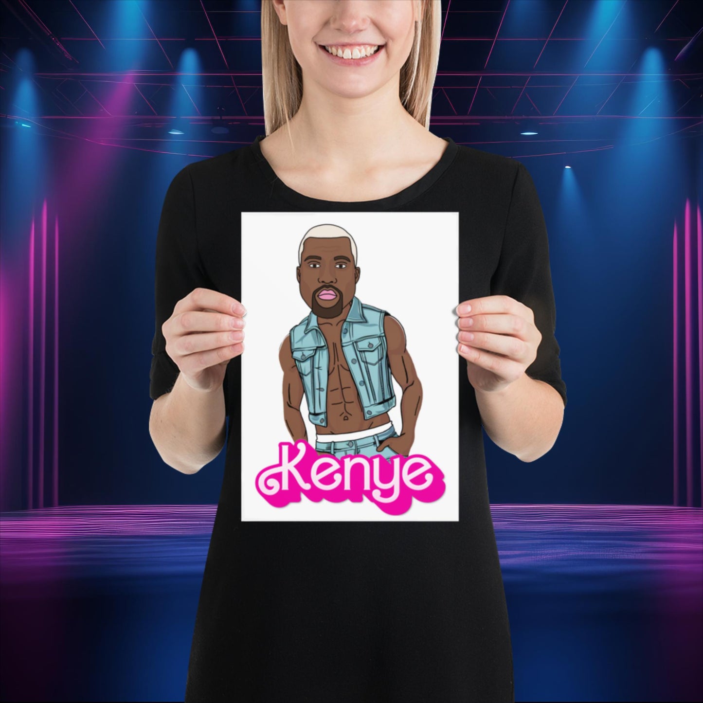 Kenye Barbie Ken Ryan Gosling Kanye West Poster 21×30 cm Posters Barbie Kanye West Ken Movies Music Next Cult Brand