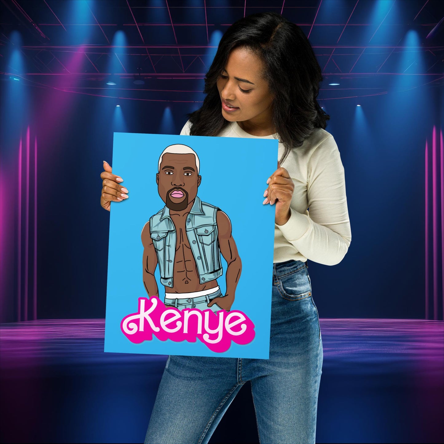 Kenye Barbie Ken Ryan Gosling Kanye West Poster 30×40 cm Posters Barbie Kanye West Ken Movies Music Next Cult Brand