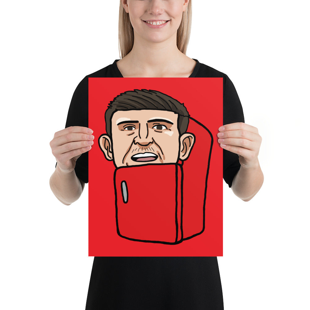 Harry ''The Fridge'' Maguire Poster 30×40 cm Posters Football Harry Maguire Manchester United The Fridge Next Cult Brand