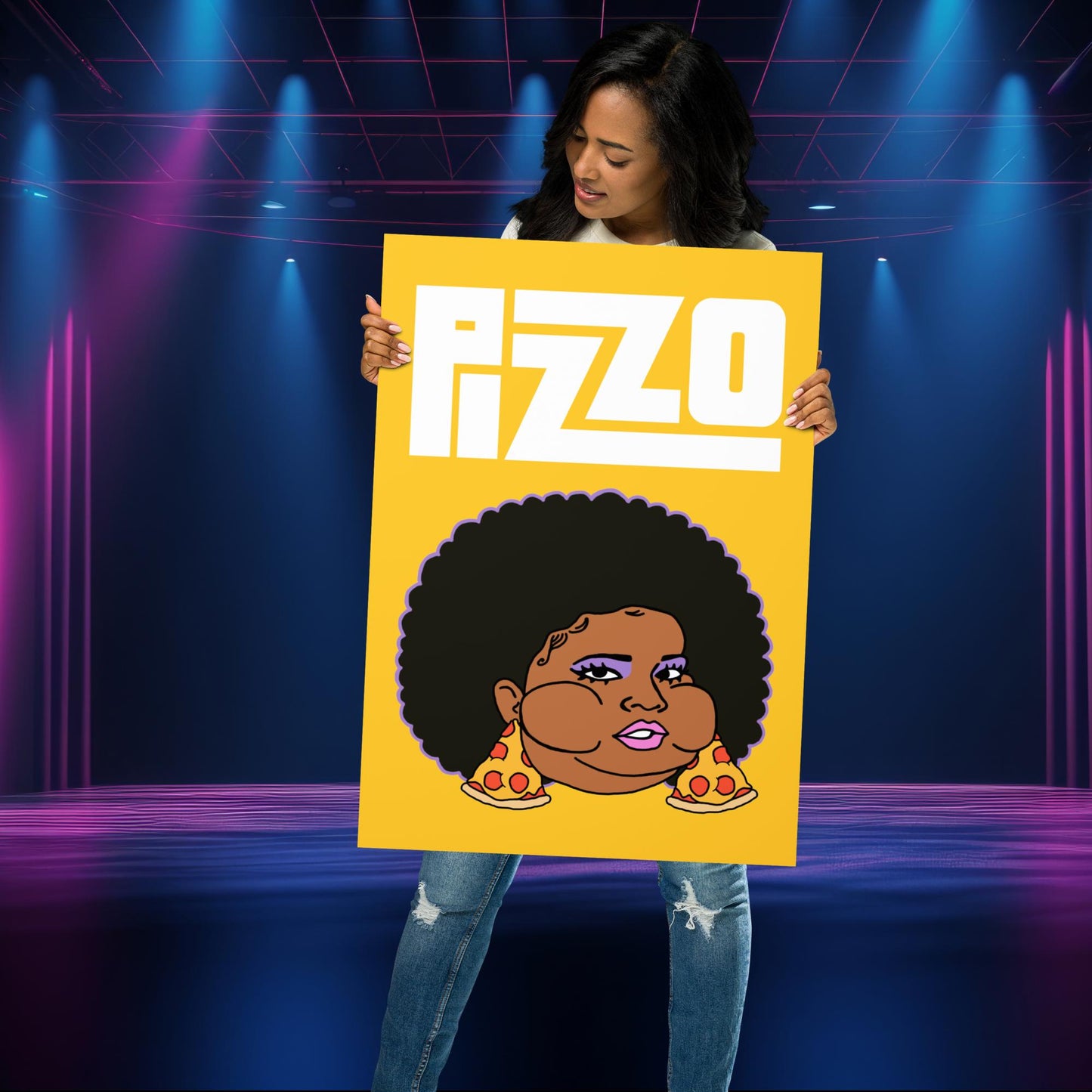 Pizzo Lizzo Pizza Lizzo Merch Lizzo Gift Song Lyrics Lizzo Poster 50×70 cm Posters Lizzo Music Next Cult Brand