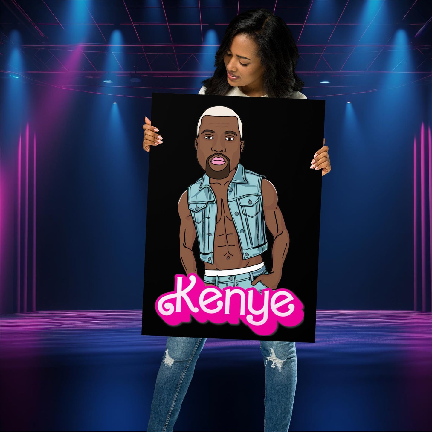 Kenye Barbie Ken Ryan Gosling Kanye West Poster 50×70 cm Posters Barbie Kanye West Ken Movies Music Next Cult Brand