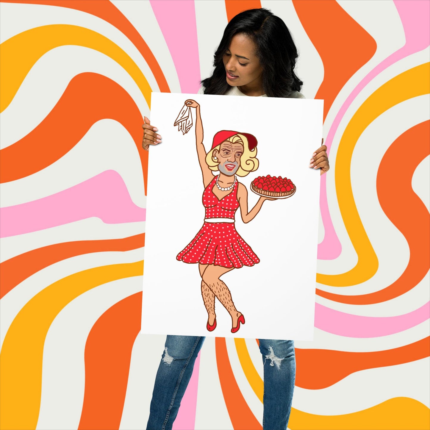 Thinnn Boy Bake Club The Fighter and The Kid TFATK Podcast Comedy 60s retro housewife Bryan Callen Poster 50×70 cm Posters Bryan Callen Podcasts Stand-up Comedy The Fighter and The Kid (TFATK) Thinnn Boy Bake Club Next Cult Brand