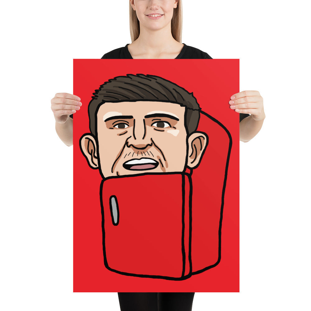 Harry ''The Fridge'' Maguire Poster 50×70 cm Posters Football Harry Maguire Manchester United The Fridge Next Cult Brand