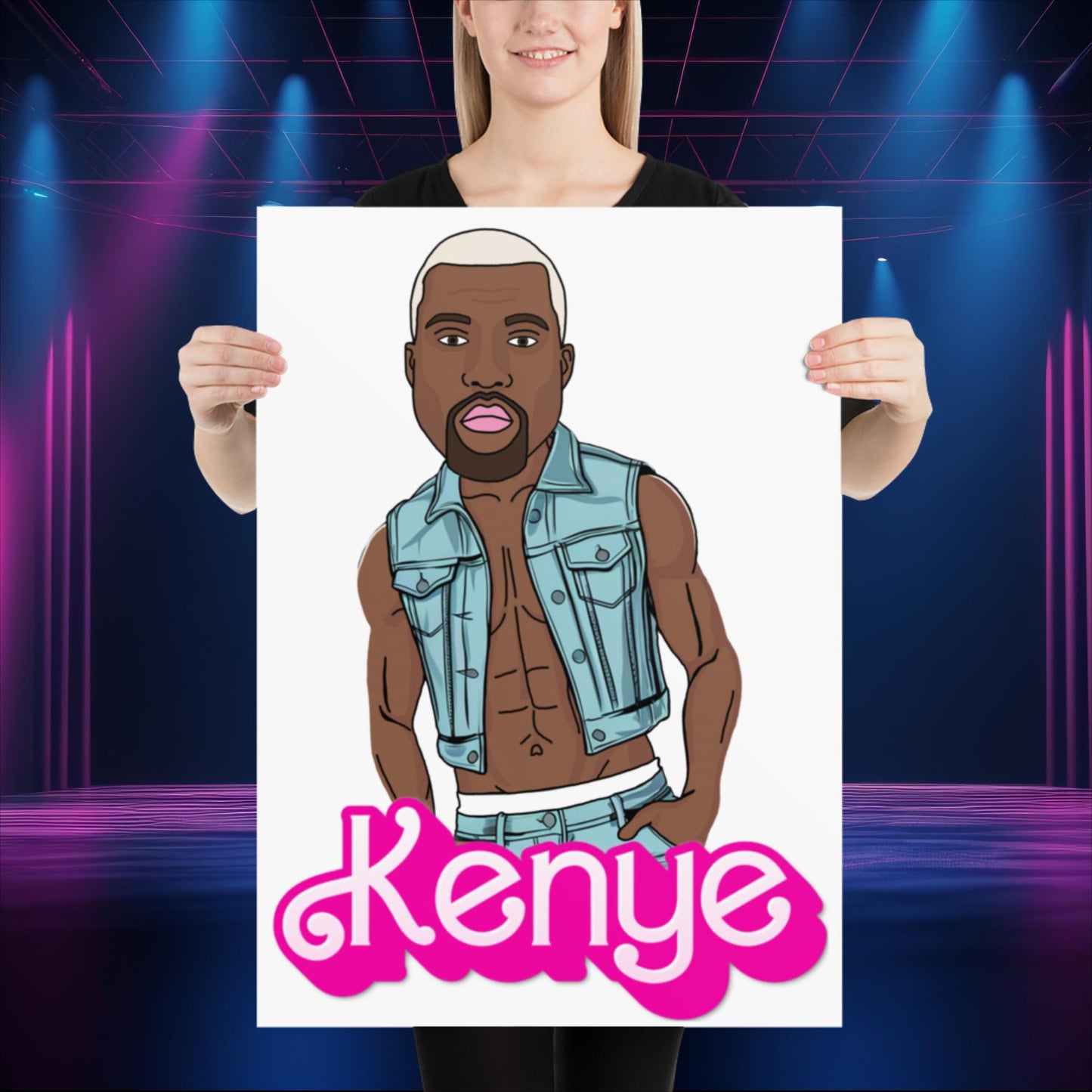 Kenye Barbie Ken Ryan Gosling Kanye West Poster 50×70 cm Posters Barbie Kanye West Ken Movies Music Next Cult Brand