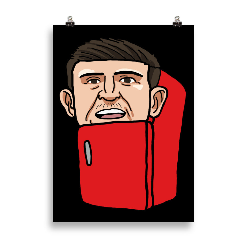 Harry ''The Fridge'' Maguire Poster 50×70 cm Posters Football Harry Maguire Manchester United The Fridge Next Cult Brand