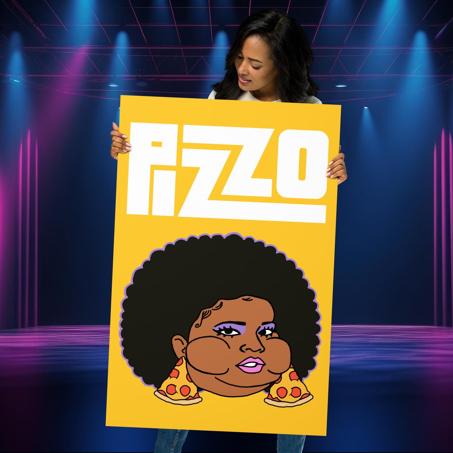 Pizzo Lizzo Pizza Lizzo Merch Lizzo Gift Song Lyrics Lizzo Poster 61×91 cm Posters Lizzo Music Next Cult Brand