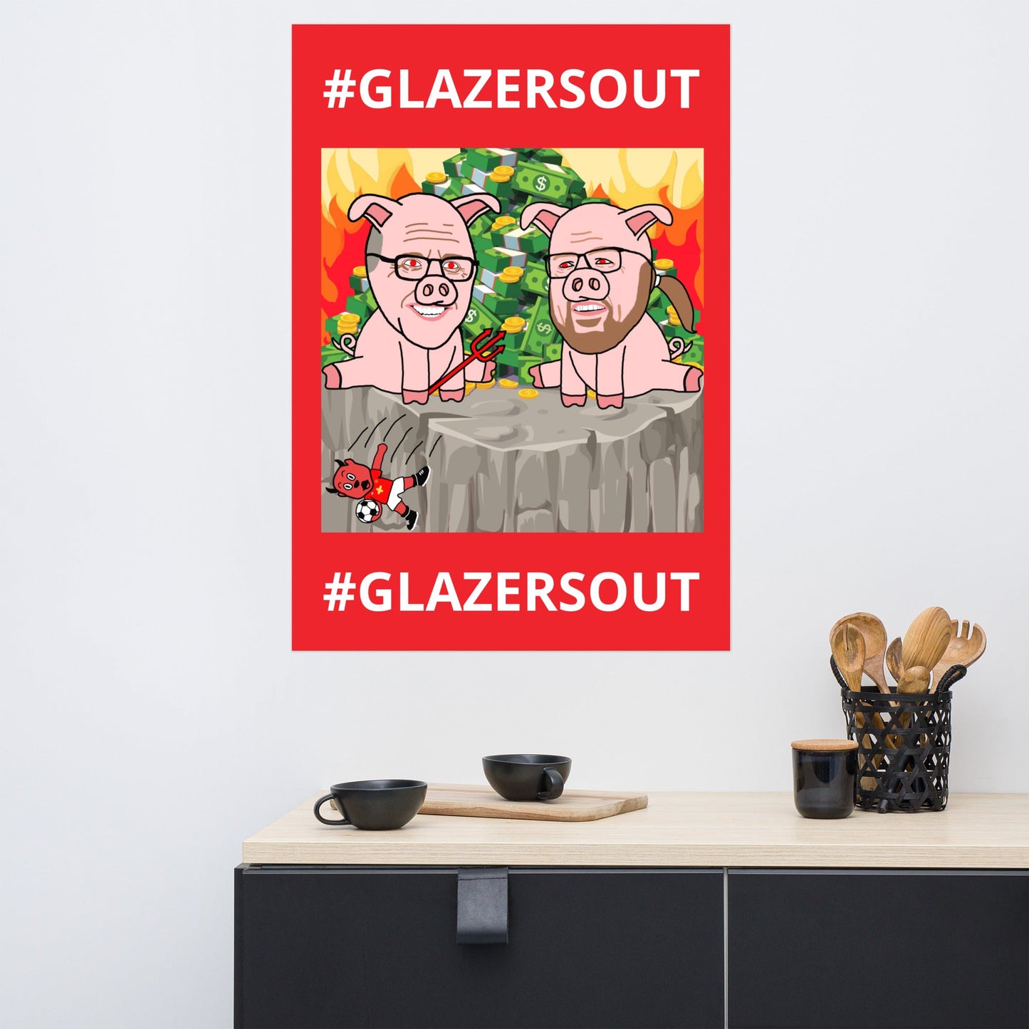 Glazers Out Manchester United Poster 70×100 cm Posters Football GlazersOut Manchester United Next Cult Brand