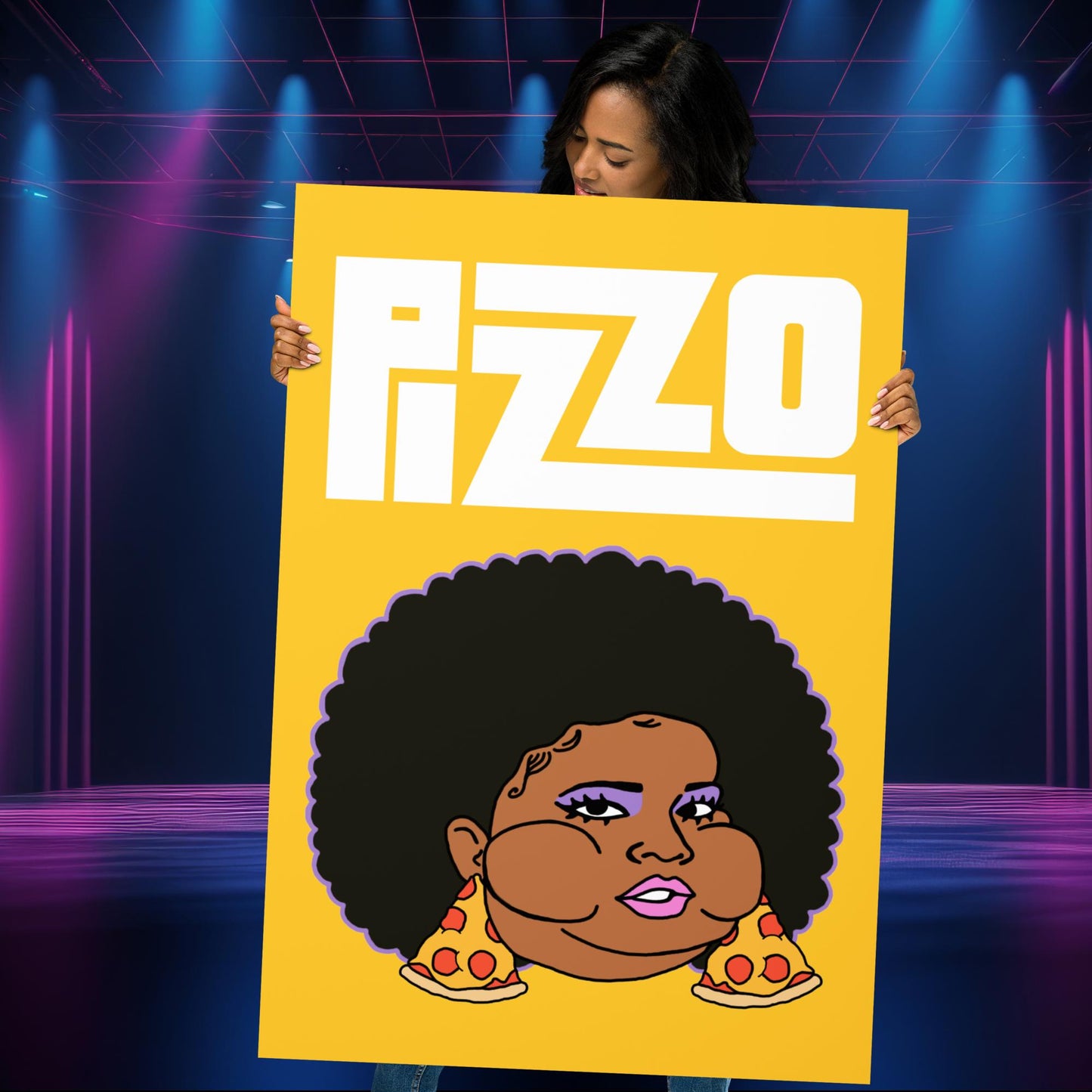 Pizzo Lizzo Pizza Lizzo Merch Lizzo Gift Song Lyrics Lizzo Poster 70×100 cm Posters Lizzo Music Next Cult Brand