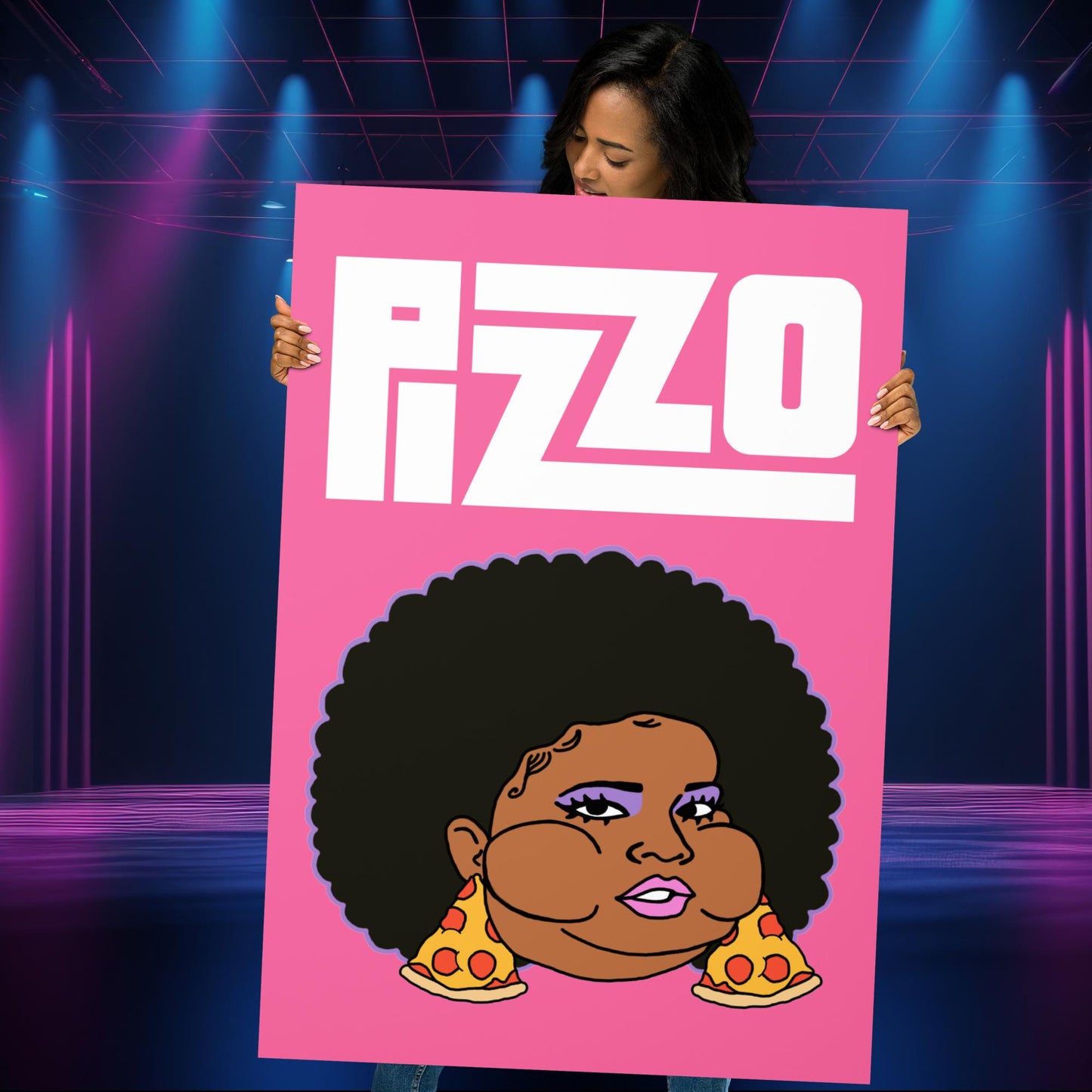 Pizzo Lizzo Pizza Lizzo Merch Lizzo Gift Song Lyrics Lizzo Poster 70×100 cm Posters Lizzo Music Next Cult Brand