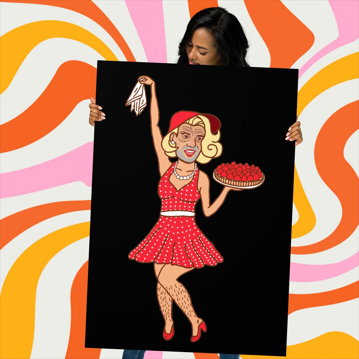 Thinnn Boy Bake Club The Fighter and The Kid TFATK Podcast Comedy 60s retro housewife Bryan Callen Poster 70×100 cm Posters Bryan Callen Podcasts Stand-up Comedy The Fighter and The Kid (TFATK) Thinnn Boy Bake Club Next Cult Brand