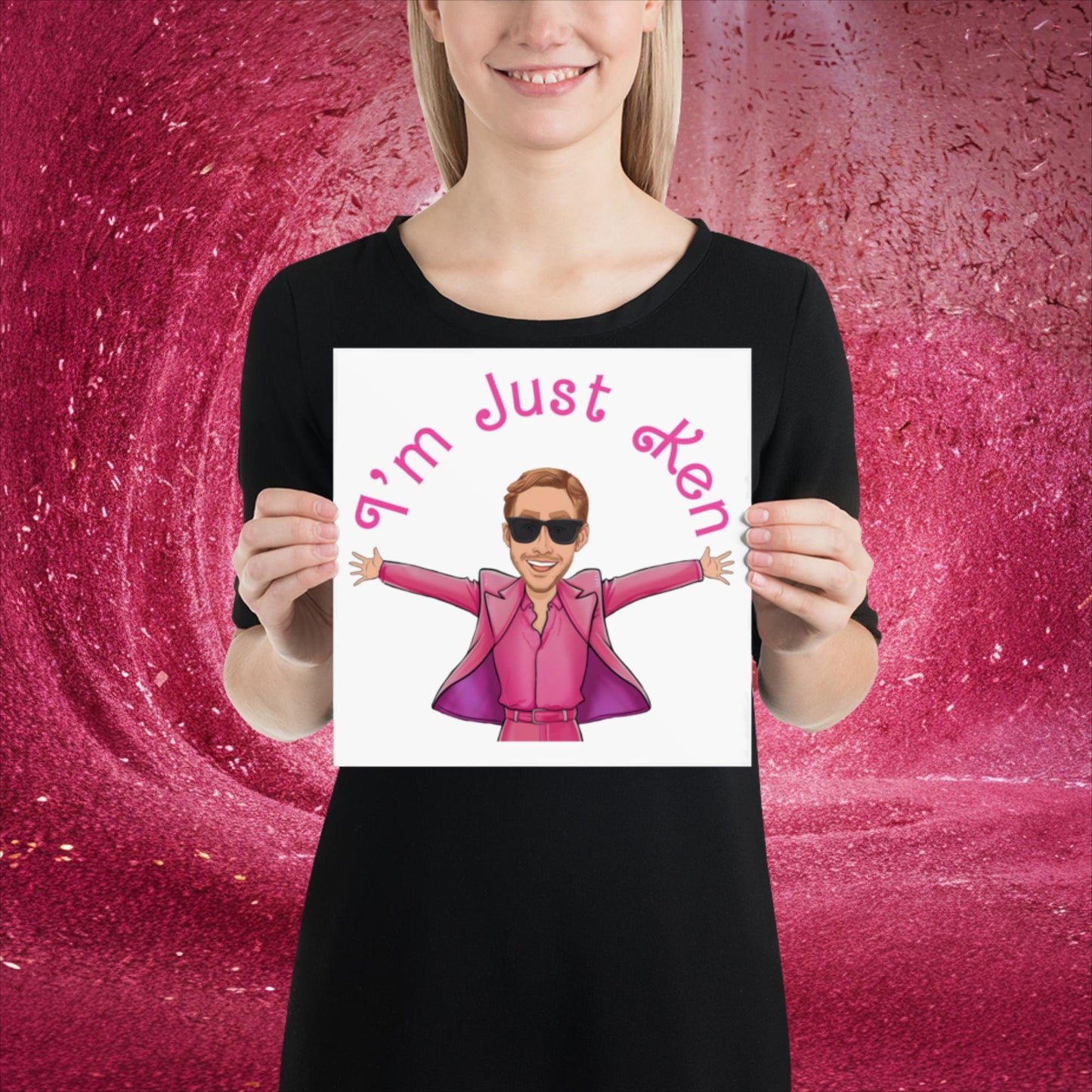 Ken Barbie Ryan Gosling I'm Just Ken Poster 10″×10″ Posters Barbie Celebrities Ken Movies Ryan Gosling Next Cult Brand